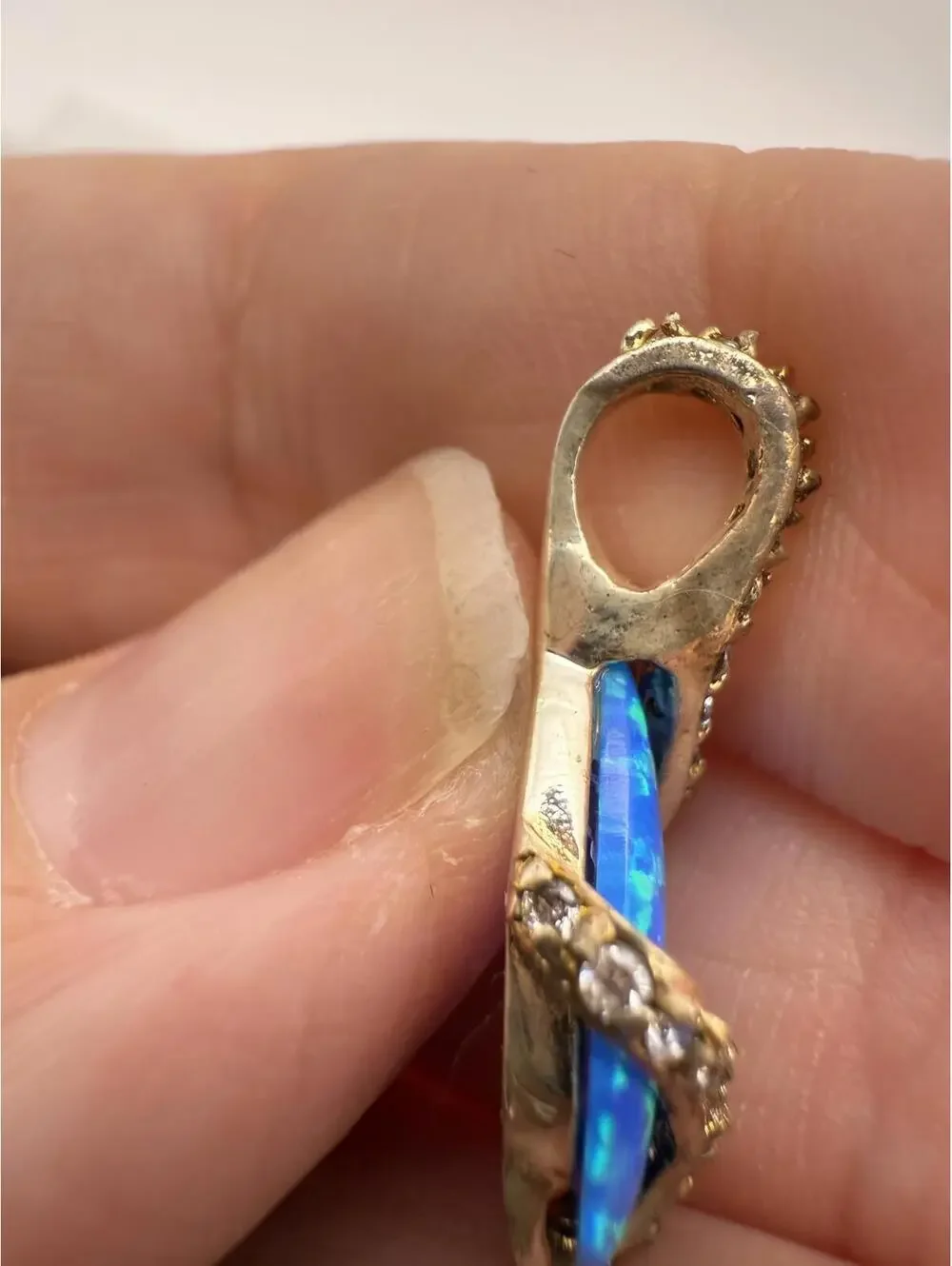 Montana Silversmith Blue Opal Pendant Silver